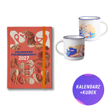 Pakiet: Kalendarz fizjoterapeuty 2027 + Kubek emaliowany